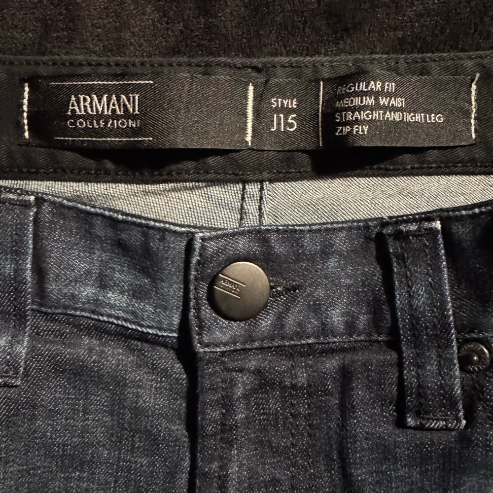 Armani Collezioni Men’s Navy Straight Leg Jeans